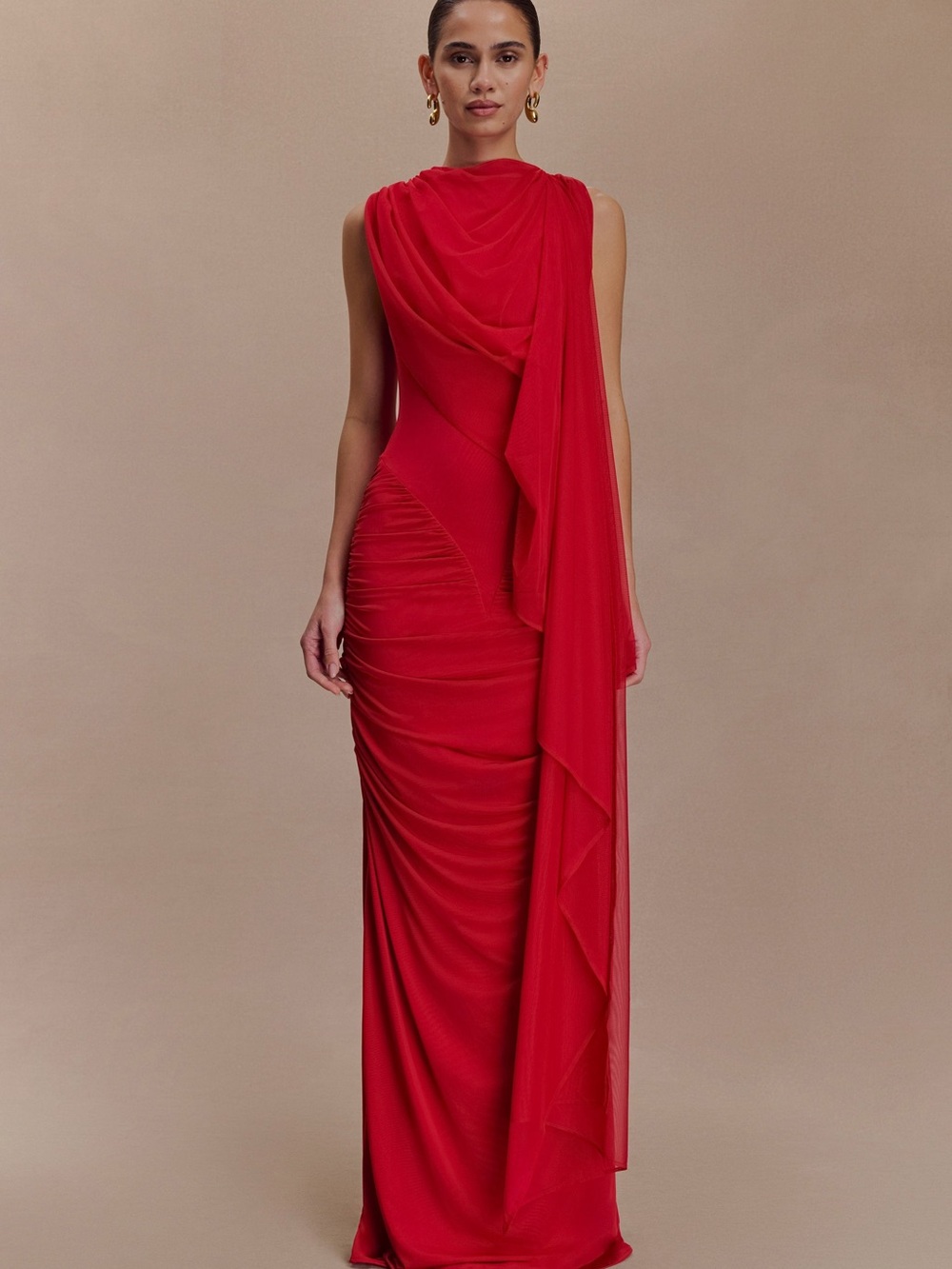 Red Amandine Maxi Dress - Size M